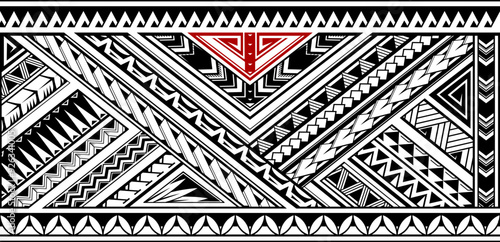 Polynesian style seamless tattoo