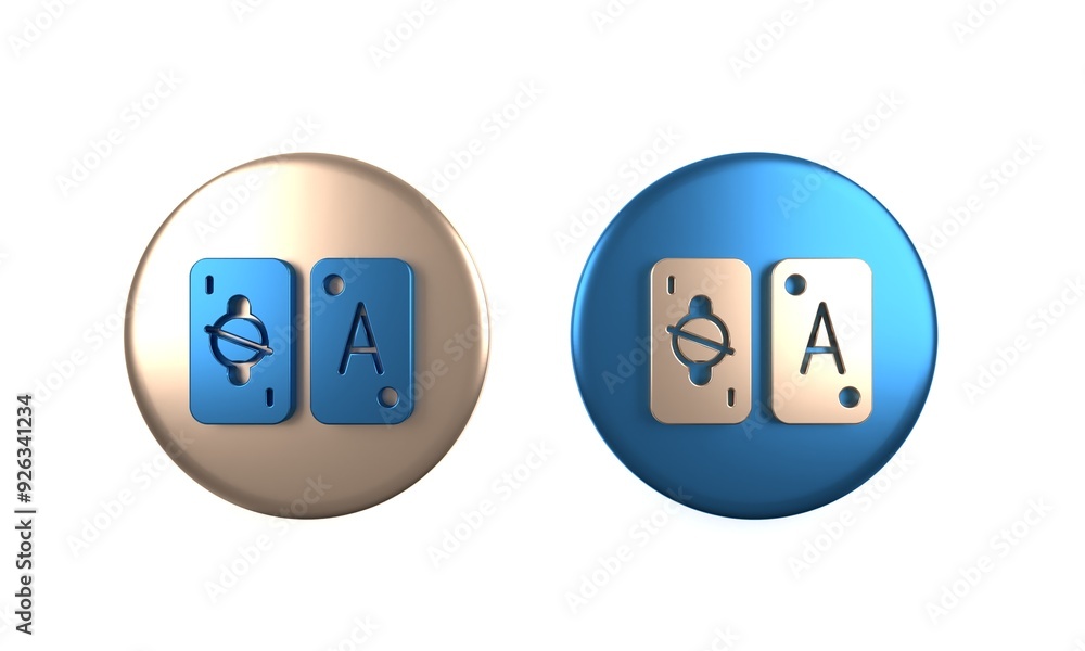 Colorful Tarot cards icon isolated on white background. Magic occult set of tarot cards. Circle button. 3D render illustration Colorful Tarot cards icon isolated on white background. Magic occult set of tarot cards. Circle button. 3D render illustration