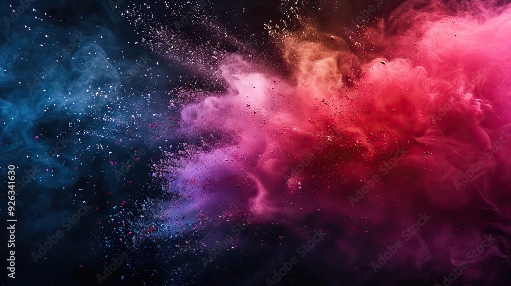 Fototapeta premium Explosive Burst of Rainbow Colors in Abstract Art