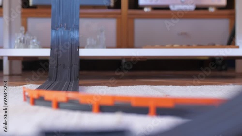 vintage electric car race track classic  toy 4k