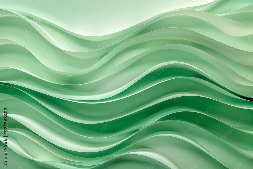 Abstract Green Wave Pattern Abstract Green Wave Pattern