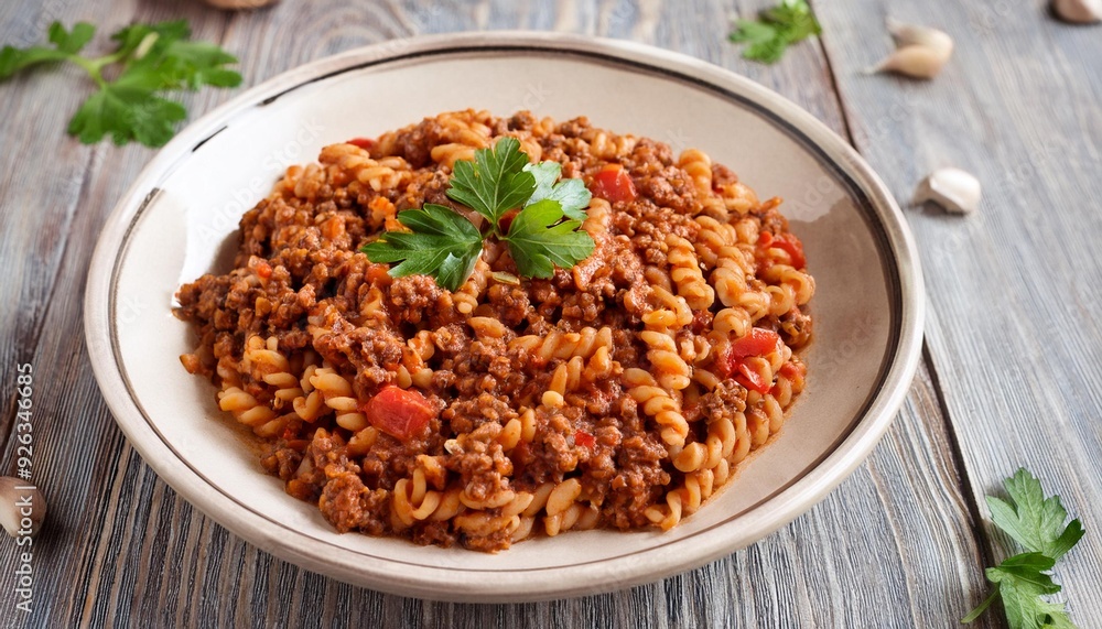 A hearty lentil bolognese made from red lentils, tomatoes and herbs served with wholemeal pasta A hearty lentil bolognese made from red lentils, tomatoes and herbs served with wholemeal pasta