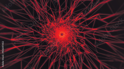 Motion graphic of flying into digital technologic tunnel. Abstract digital background. Data flow information. Technology tunnel. Web. Vector illustration