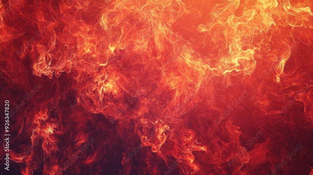 Obraz premium A vibrant depiction of swirling flames in shades of red and orange, evoking heat and intensity.