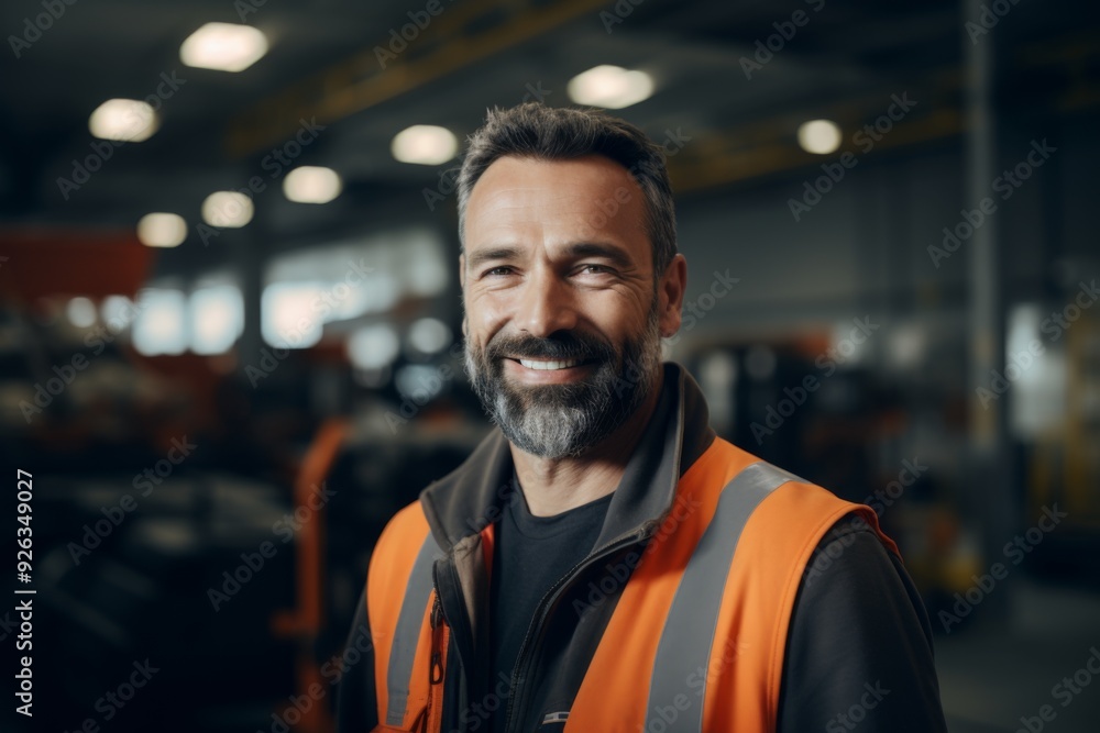 Portrait of a confident smiling man in factory Portrait of a confident smiling man in factory
