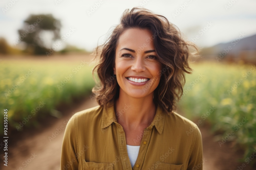 Portrait of a middle aged Caucasian female farmer Portrait of a middle aged Caucasian female farmer