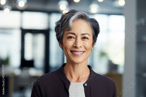 Portrait of a middle aged Asian business woman in office