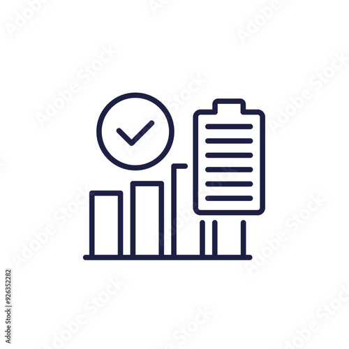 longer battery life line icon