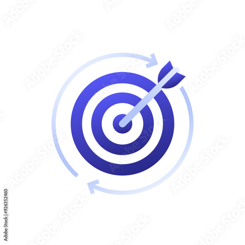 retargeting icon, digital marketing concept, vector