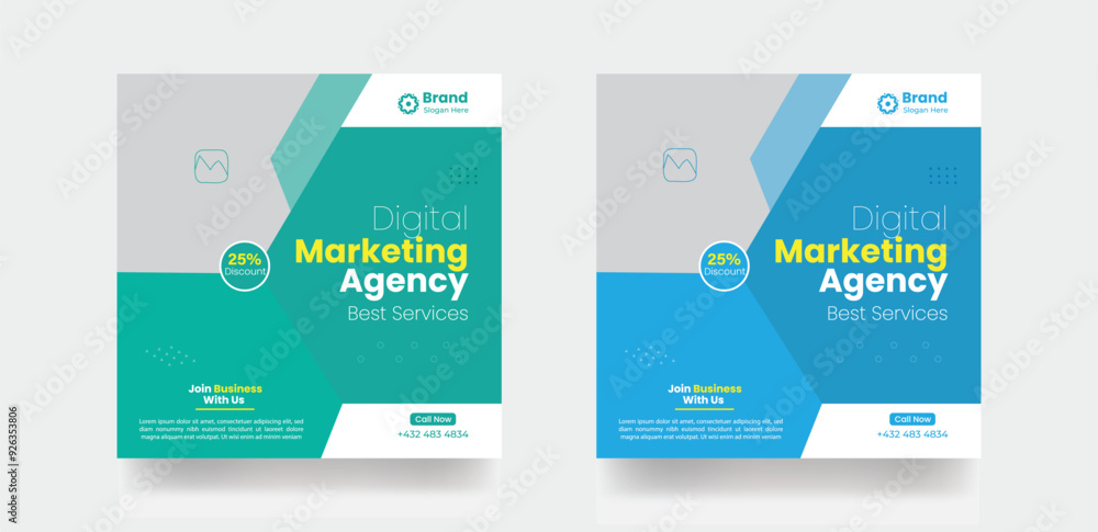 Digital marketing business Social media post template Digital marketing business Social media post template