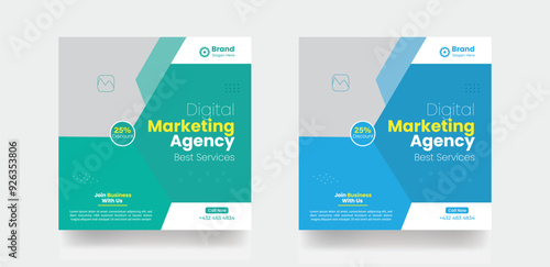 Digital marketing business Social media post template