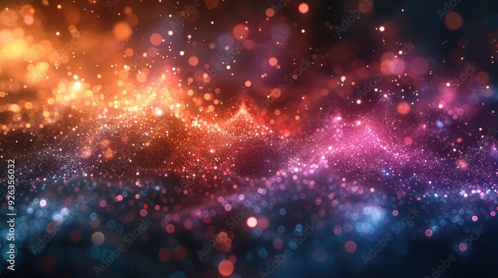 Abstract Background with Blurry Lights and Glitter Abstract Background with Blurry Lights and Glitter