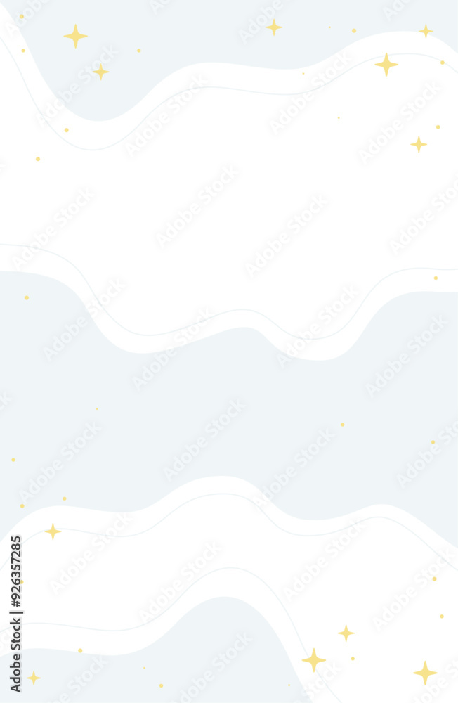 Abstract White Background With Wavy Lines and Sparkling Stars, Vector Design. Perfect for design projects requiring a calming, minimalist aesthetic Abstract White Background With Wavy Lines and Sparkling Stars, Vector Design. Perfect for design projects requiring a calming, minimalist aesthetic