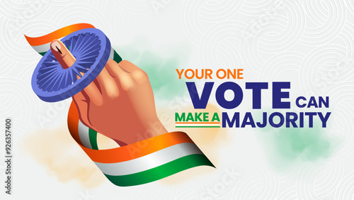 Empower Democracy Your One Vote Can Shape the Majority - A Vibrant Voting Awareness vector Design