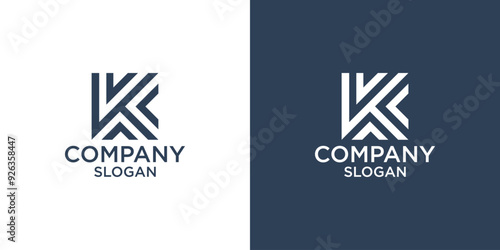 letter k abstract monogram logo vector design