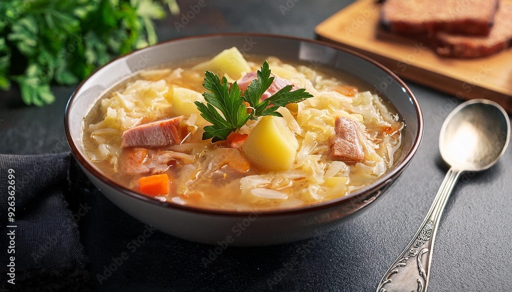 Sauerkraut soup with smoked pork Sauerkraut soup with smoked pork
