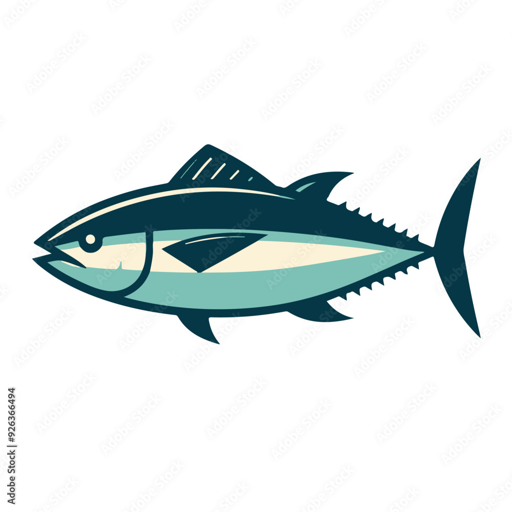 Illustration of a tuna Illustration of a tuna