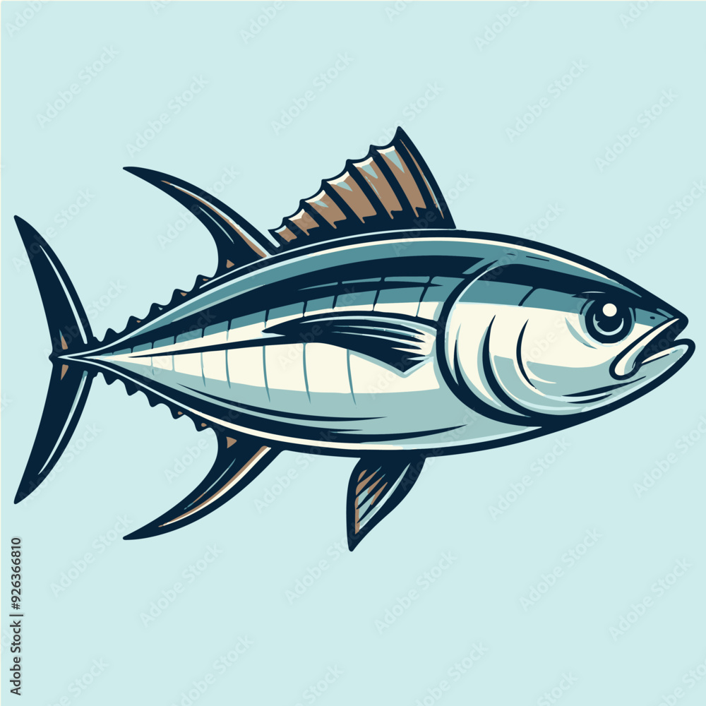Illustration of a tuna Illustration of a tuna