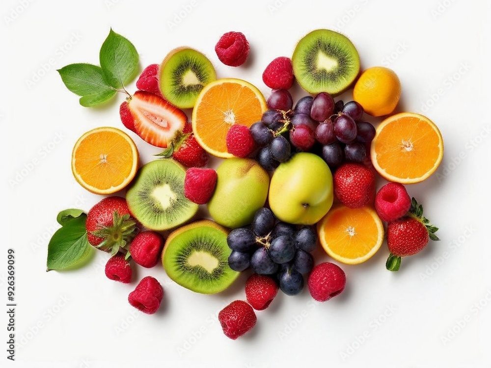 Original fruit stock white background and multi fruit, ai generated. Original fruit stock white background and multi fruit, ai generated.