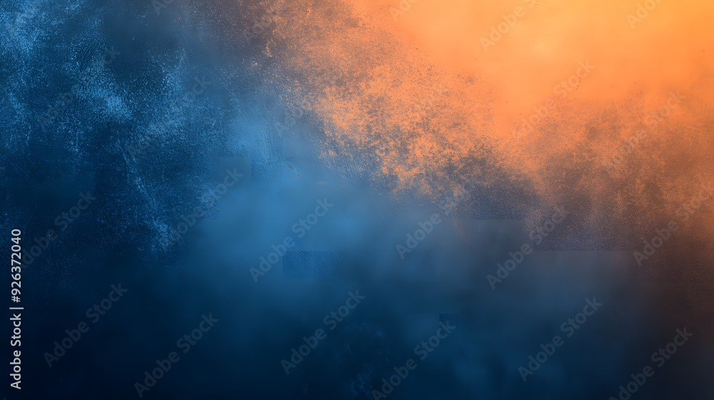 Blue and orange grainy dark banner with a noise texture and smooth color gradient, perfect for a poster background with copy space Blue and orange grainy dark banner with a noise texture and smooth color gradient, perfect for a poster background with copy space