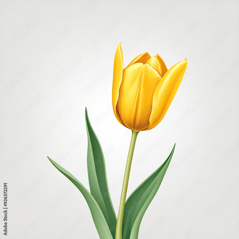 Naklejka premium Bright yellow tulip