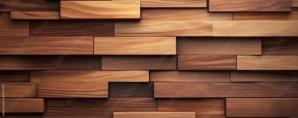 Fototapeta premium 3D wooden texture with soft lighting, product 3D background, natural and sophisticated