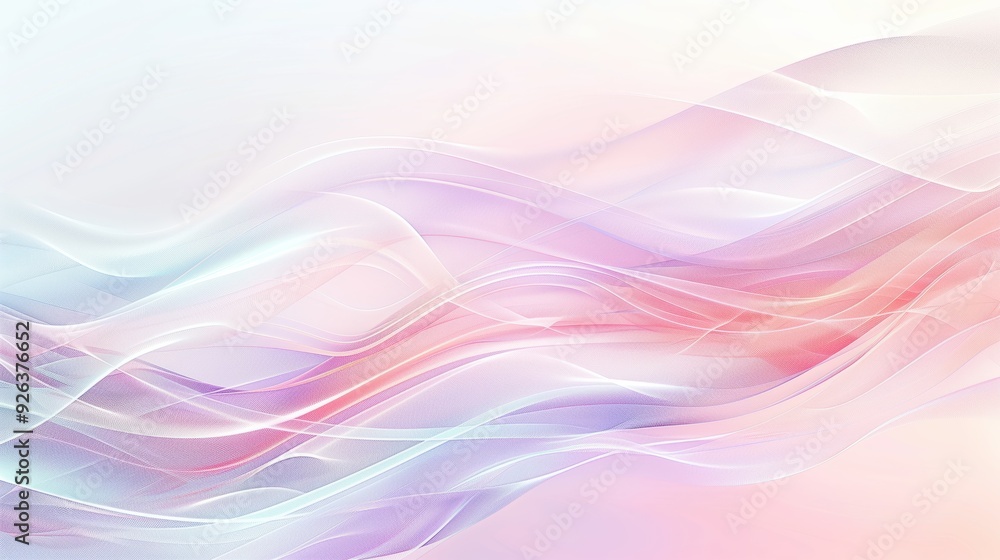Modern Abstract Waves in Pastel and White With a Sense of Calm and Serenity Modern Abstract Waves in Pastel and White With a Sense of Calm and Serenity