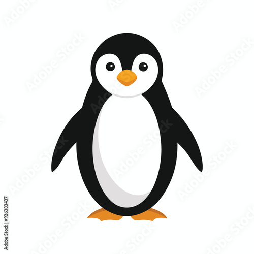 penguin on a white