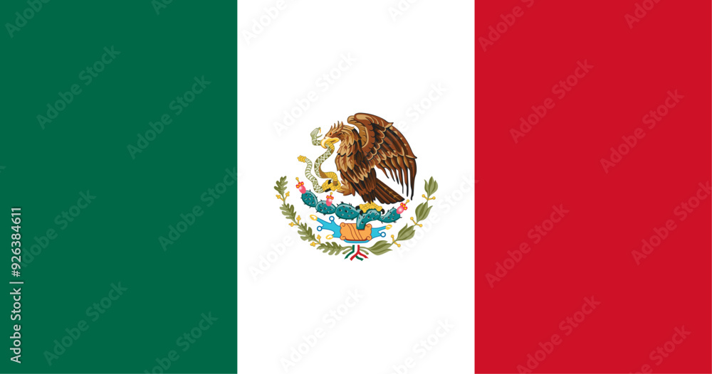 Naklejka premium Mexico Flag Illustration