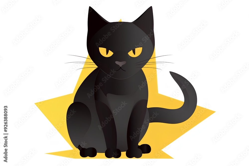 Obraz premium black and white cat