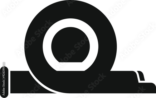 Black glyph icon representing a magnetic resonance imaging scanner used for medical diagnosis