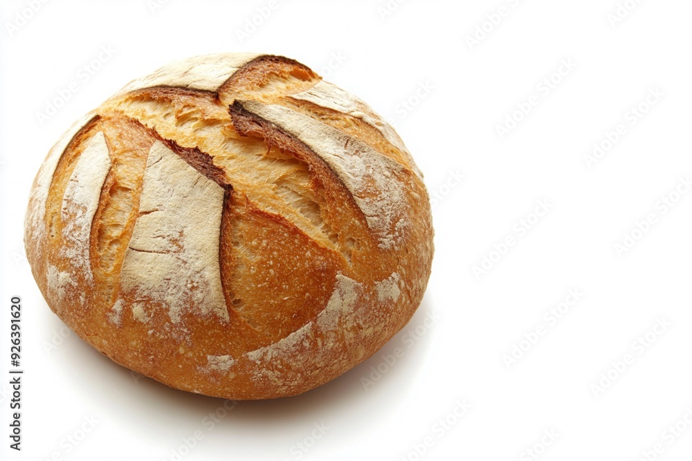Freshly Baked Bread Loaf Isolated on White Freshly Baked Bread Loaf Isolated on White