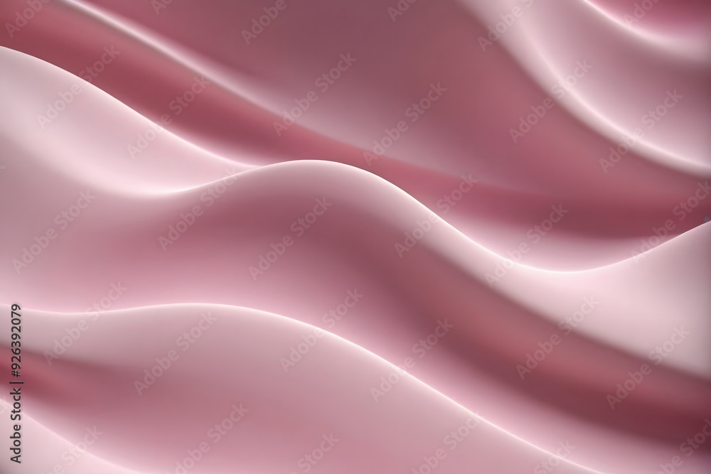 Fototapeta premium Abstract pink wavy background with soft light.