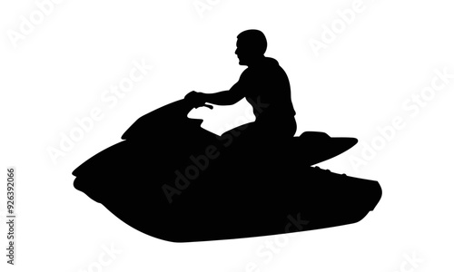 Personal watercraft silhouette illustration