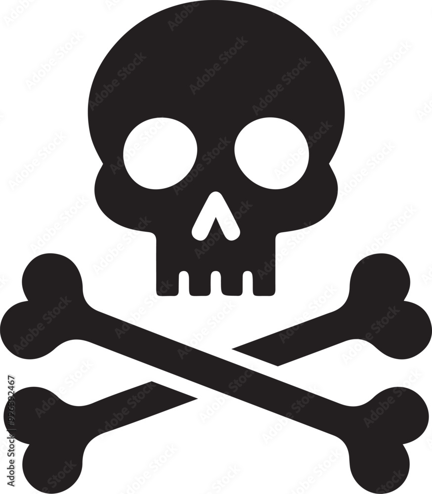 Flat Black Death Icon with Rounded Corners vector Flat Black Death Icon with Rounded Corners vector