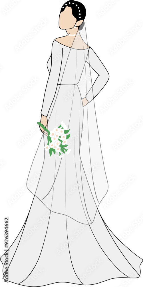 Elegant Bridal Gown Illustrations Elegant Bridal Gown Illustrations