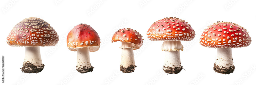 Group of Mushrooms PNG displayed on plain white background Group of Mushrooms PNG displayed on plain white background