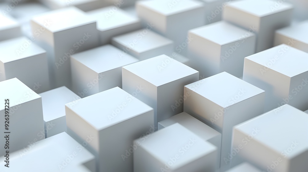 Harmonious Overlapping White Squares with Subtle Shadow Effects and Dimensionality Harmonious Overlapping White Squares with Subtle Shadow Effects and Dimensionality