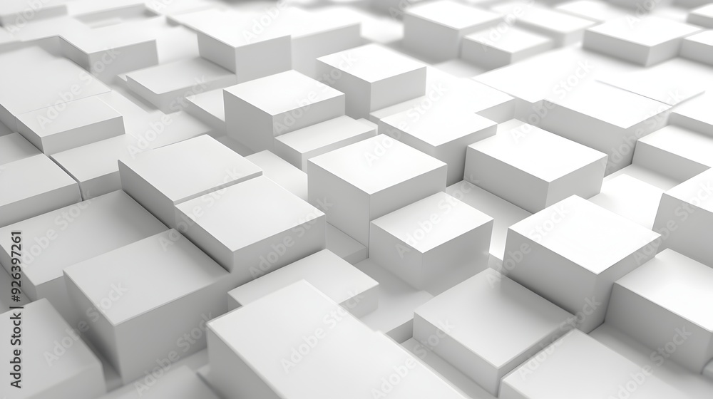 Overlapping White Squares with Transparent Layers and Subtle Shadow Effects in Harmonious Composition Overlapping White Squares with Transparent Layers and Subtle Shadow Effects in Harmonious Composition
