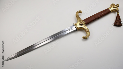 High quality photo of a pirates curved cutlass sword on a white background