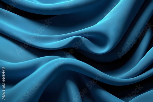 Wallpaper Mural Abstract blue fabric folds, textured and soft, creating a luxurious backdrop. Torontodigital.ca