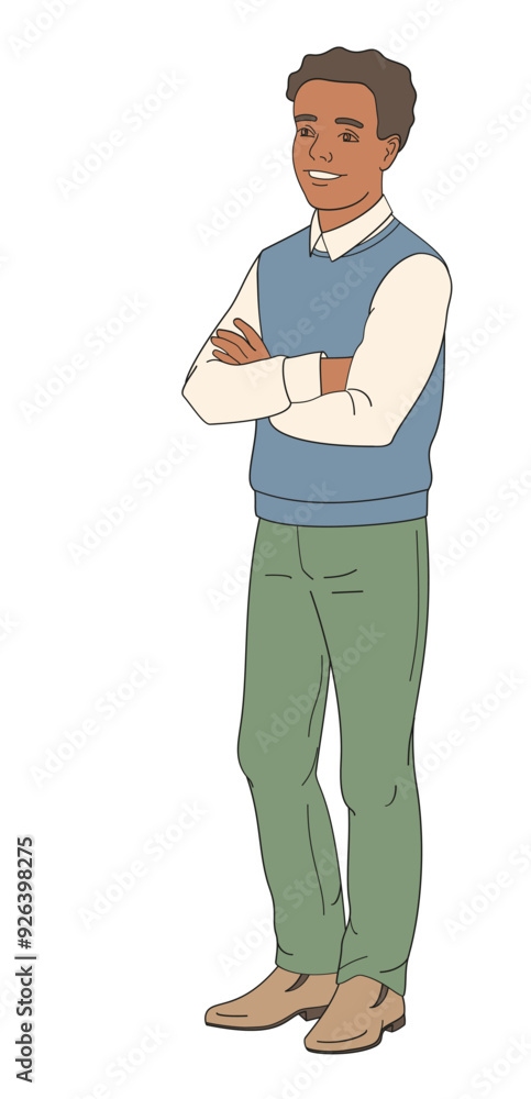 standing African American schoolboy in school uniform standing African American schoolboy in school uniform