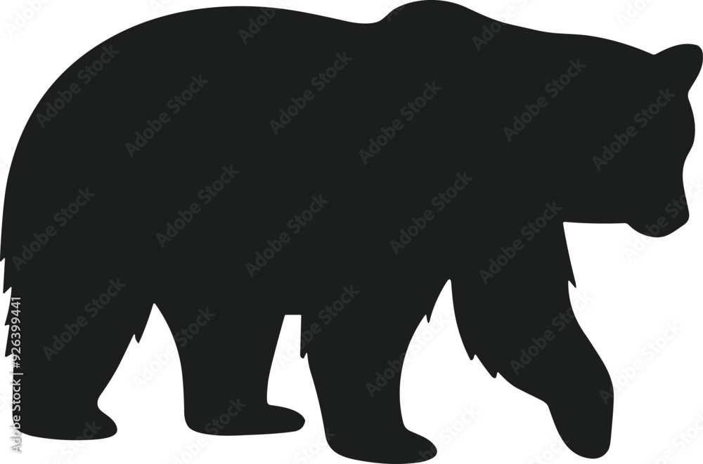 A Minimalist Bear Silhouette Vector A Minimalist Bear Silhouette Vector