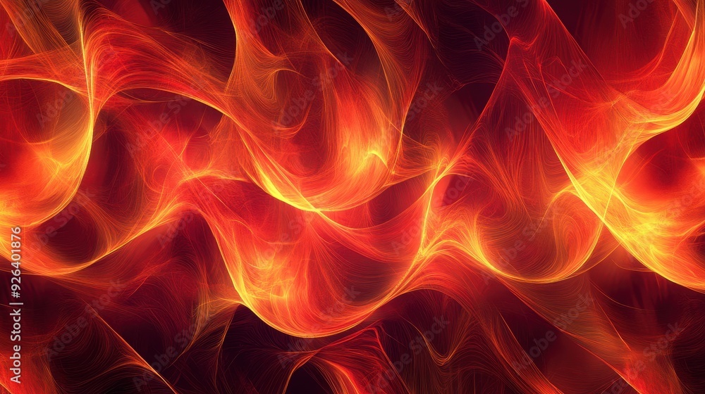 Abstract representation of flowing flames in vibrant colors. Abstract representation of flowing flames in vibrant colors.