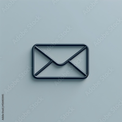 Minimalist Email Icon on Sleek Monochrome Background