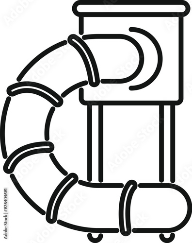 Playground slide with a spiral shape, providing fun and entertainment for children