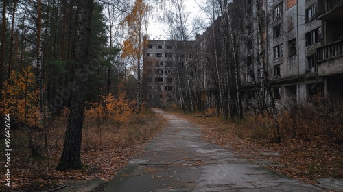Chernobyl's abandoned forest in Pripyat.