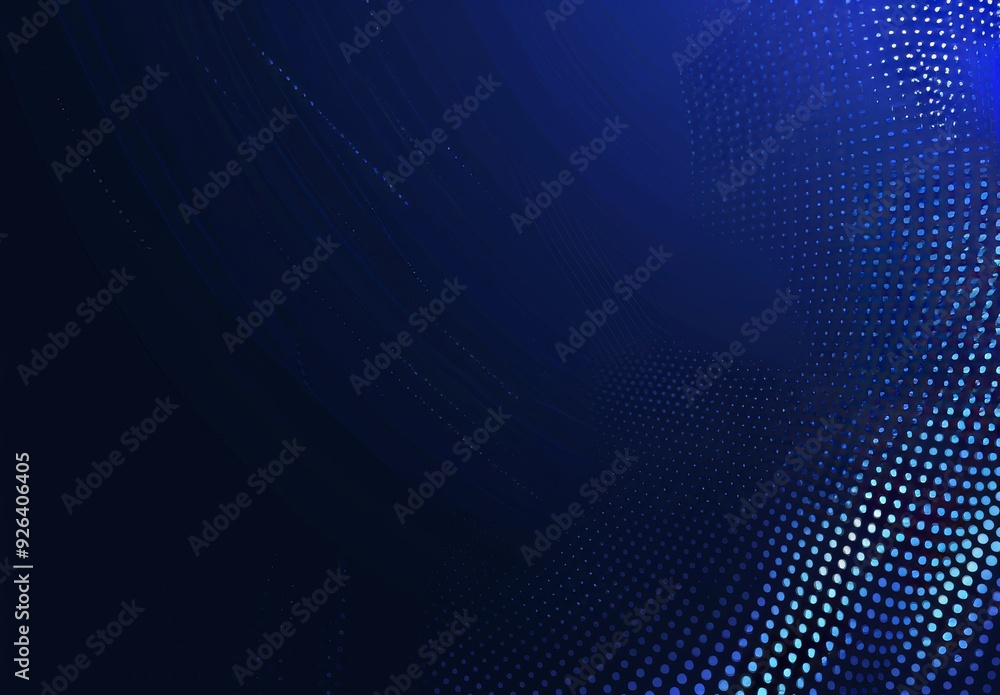 Abstract Digital Illustration with Gradient Dots on Blue Background. Abstract Digital Illustration with Gradient Dots on Blue Background.