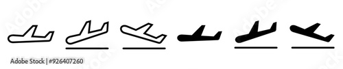 airplane landing take off fly icon airport sign plane