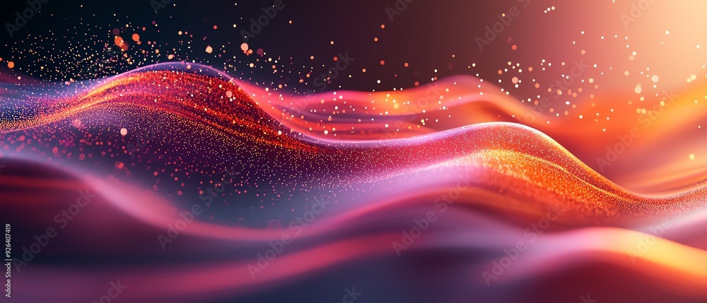 Vibrant abstract waves in warm hues, showcasing dynamic movement and sparkling light for a captivating visual experience. Bold geometric backgrounds. Vibrant abstract waves in warm hues, showcasing dynamic movement and sparkling light for a captivating visual experience. Bold geometric backgrounds.